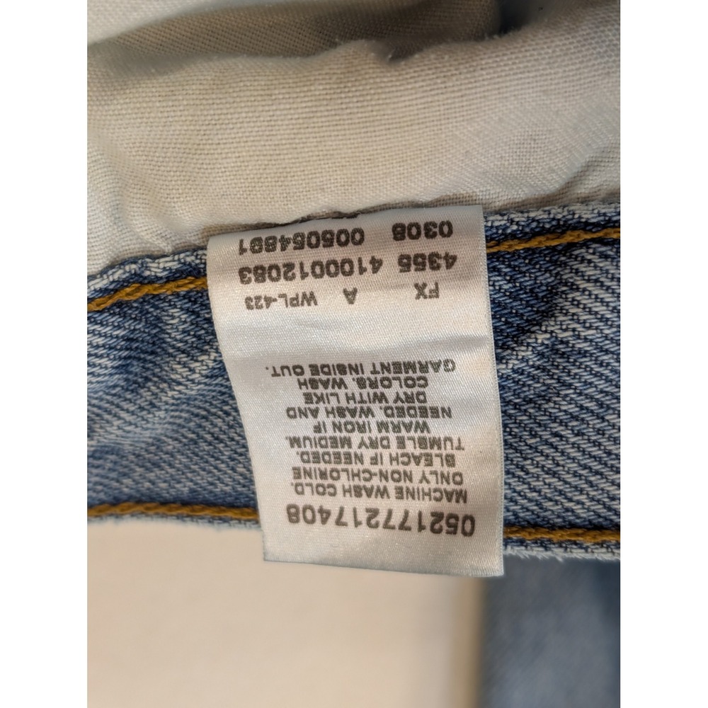 Levi's 505 Regular Fit Jeans Mens W36 L32 Light Wash Denim - Picture 7 of 8